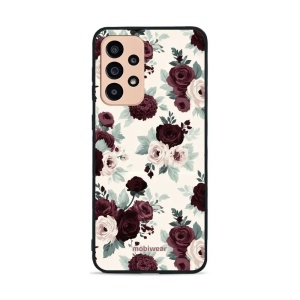 Lesklý kryt na mobil Samsung Galaxy A33 5G - Mobiwear Glossy GB31G, růže se šalvějí na krémové