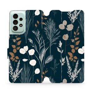 Flip pouzdro na mobil Samsung Galaxy A33 5G - Mobiwear VB27S, trávy na sytě tyrkysové