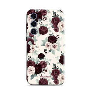 Odolný kryt na mobil Samsung Galaxy A35 5G - Mobiwear Elite Pro EB31E, růže se šalvějí na krémové