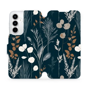 Flip pouzdro na mobil Samsung Galaxy A35 5G - Mobiwear VB27S, trávy na sytě tyrkysové
