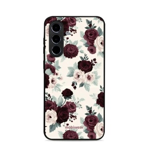 Lesklý kryt na mobil Samsung Galaxy A36 5G - Mobiwear Glossy GB31G, růže se šalvějí na krémové
