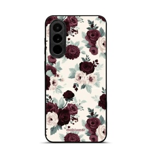 Lesklý kryt na mobil Samsung Galaxy A37 5G - Mobiwear Glossy GB31G, růže se šalvějí na krémové