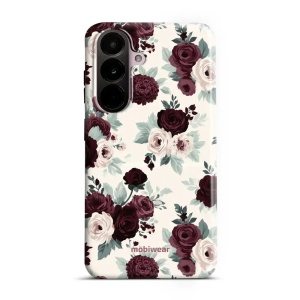 Odolný kryt na mobil Samsung Galaxy A37 5G - Mobiwear Elite Pro EB31E, růže se šalvějí na krémové