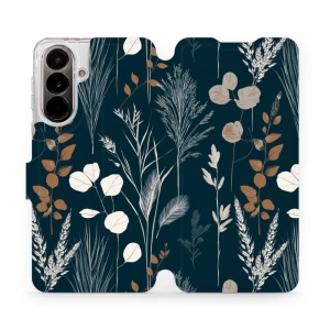 Flip pouzdro na mobil Samsung Galaxy A37 5G - Mobiwear VB27S, trávy na sytě tyrkysové