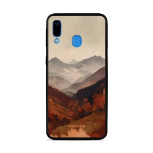 Lesklý kryt na mobil Samsung Galaxy A40 - Mobiwear Glossy GB35G, mlhavé údolí v horách