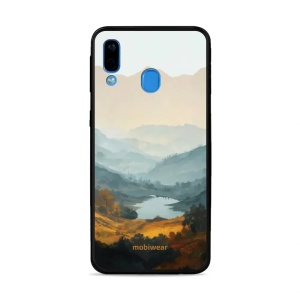 Lesklý kryt na mobil Samsung Galaxy A40 - Mobiwear Glossy GB36G, jezero v údolí
