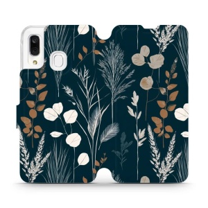 Flip pouzdro na mobil Samsung Galaxy A40 - Mobiwear VB27S, trávy na sytě tyrkysové