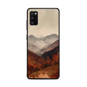 Lesklý kryt na mobil Samsung Galaxy A41 - Mobiwear Glossy GB35G, mlhavé údolí v horách