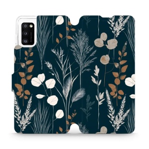 Flip pouzdro na mobil Samsung Galaxy A41 - Mobiwear VB27S, trávy na sytě tyrkysové