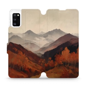 Flip pouzdro na mobil Samsung Galaxy A41 - Mobiwear VB35S, mlhavé údolí v horách