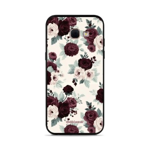 Lesklý kryt na mobil Samsung Galaxy A5 2017 - Mobiwear Glossy GB31G, růže se šalvějí na krémové