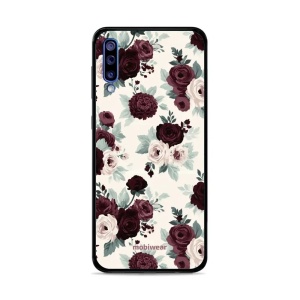 Lesklý kryt na mobil Samsung Galaxy A50 - Mobiwear Glossy GB31G, růže se šalvějí na krémové