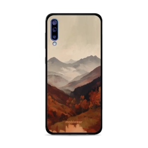 Lesklý kryt na mobil Samsung Galaxy A50 - Mobiwear Glossy GB35G, mlhavé údolí v horách
