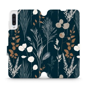 Flip pouzdro na mobil Samsung Galaxy A50 - Mobiwear VB27S, trávy na sytě tyrkysové