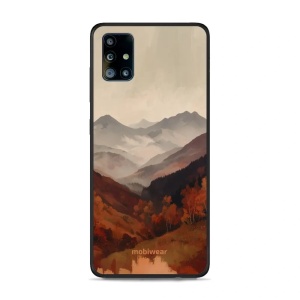 Lesklý kryt na mobil Samsung Galaxy A51 - Mobiwear Glossy GB35G, mlhavé údolí v horách