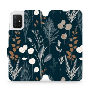 Flip pouzdro na mobil Samsung Galaxy A51 - Mobiwear VB27S, trávy na sytě tyrkysové