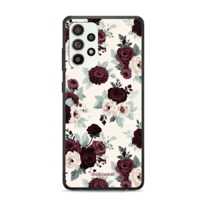 Lesklý kryt na mobil Samsung Galaxy A52 / Galaxy A52S 5G - Mobiwear Glossy GB31G, růže se šalvějí na krémové
