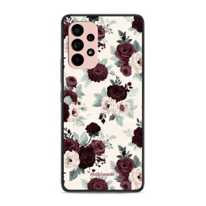 Lesklý kryt na mobil Samsung Galaxy A53 5G - Mobiwear Glossy GB31G, růže se šalvějí na krémové