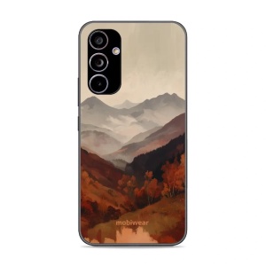 Lesklý kryt na mobil Samsung Galaxy A54 - Mobiwear Glossy GB35G, mlhavé údolí v horách