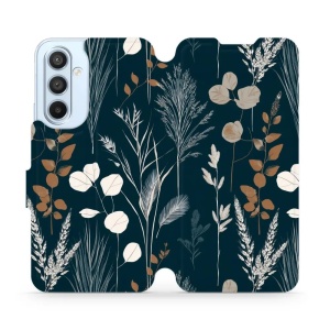 Flip pouzdro na mobil Samsung Galaxy A54 - Mobiwear VB27S, trávy na sytě tyrkysové
