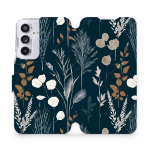 Flip pouzdro na mobil Samsung Galaxy A55 5G - Mobiwear VB27S, trávy na sytě tyrkysové
