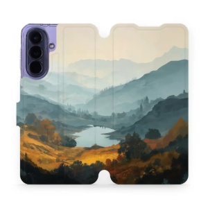 Flip pouzdro na mobil Samsung Galaxy A57 5G - Mobiwear VB36S, jezero v údolí