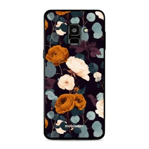 Lesklý kryt na mobil Samsung Galaxy A8 2018 - Mobiwear Glossy GB25G, rezavé růže v noci