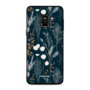 Lesklý kryt na mobil Samsung Galaxy A8 2018 - Mobiwear Glossy GB27G, trávy na sytě tyrkysové