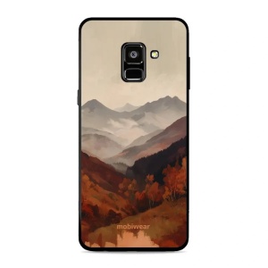 Lesklý kryt na mobil Samsung Galaxy A8 2018 - Mobiwear Glossy GB35G, mlhavé údolí v horách