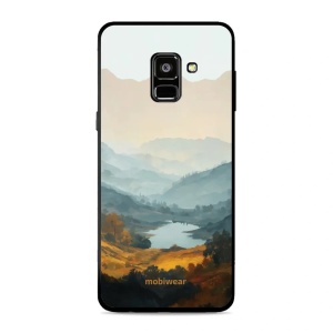 Lesklý kryt na mobil Samsung Galaxy A8 2018 - Mobiwear Glossy GB36G, jezero v údolí