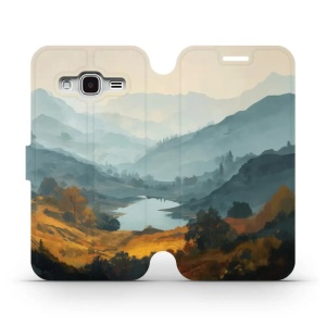 Flip pouzdro na mobil Samsung Galaxy J3 2016 - Mobiwear VB36S, jezero v údolí
