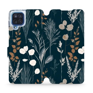 Flip pouzdro na mobil Samsung Galaxy M12 - Mobiwear VB27S, trávy na sytě tyrkysové