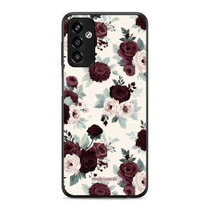 Lesklý kryt na mobil Samsung Galaxy M13 - Mobiwear Glossy GB31G, růže se šalvějí na krémové