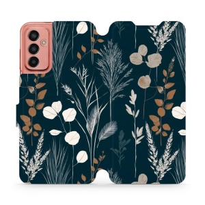 Flip pouzdro na mobil Samsung Galaxy M13 - Mobiwear VB27S, trávy na sytě tyrkysové