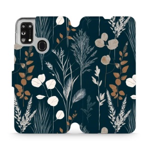 Flip pouzdro na mobil Samsung Galaxy M21 - Mobiwear VB27S, trávy na sytě tyrkysové
