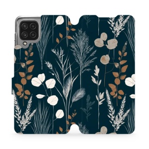 Flip pouzdro na mobil Samsung Galaxy M22 - Mobiwear VB27S, trávy na sytě tyrkysové