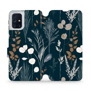 Flip pouzdro na mobil Samsung Galaxy M31s - Mobiwear VB27S, trávy na sytě tyrkysové