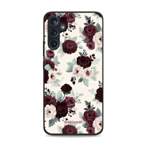 Lesklý kryt na mobil Samsung Galaxy M34 5G - Mobiwear Glossy GB31G, růže se šalvějí na krémové
