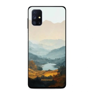 Lesklý kryt na mobil Samsung Galaxy M51 - Mobiwear Glossy GB36G, jezero v údolí