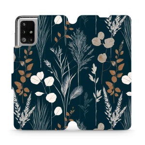 Flip pouzdro na mobil Samsung Galaxy M51 - Mobiwear VB27S, trávy na sytě tyrkysové