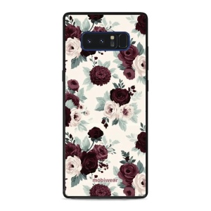 Lesklý kryt na mobil Samsung Galaxy Note 8 - Mobiwear Glossy GB31G, růže se šalvějí na krémové