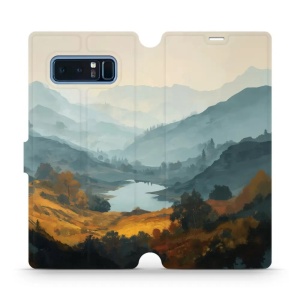 Flip pouzdro na mobil Samsung Galaxy Note 8 - Mobiwear VB36S, jezero v údolí