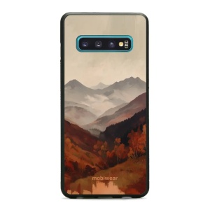Lesklý kryt na mobil Samsung Galaxy S10 - Mobiwear Glossy GB35G, mlhavé údolí v horách