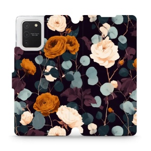 Flip pouzdro na mobil Samsung Galaxy S10 Lite - Mobiwear VB25S, rezavé růže v noci