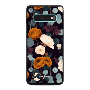 Lesklý kryt na mobil Samsung Galaxy S10 Plus - Mobiwear Glossy GB25G, rezavé růže v noci