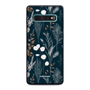 Lesklý kryt na mobil Samsung Galaxy S10 Plus - Mobiwear Glossy GB27G, trávy na sytě tyrkysové