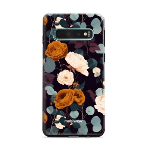 Odolný kryt na mobil Samsung Galaxy S10 Plus - Mobiwear Elite Pro EB25E, rezavé růže v noci