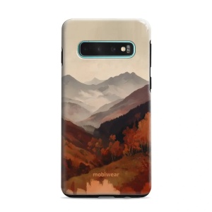 Odolný kryt na mobil Samsung Galaxy S10 Plus - Mobiwear Elite Pro EB35E, mlhavé údolí v horách
