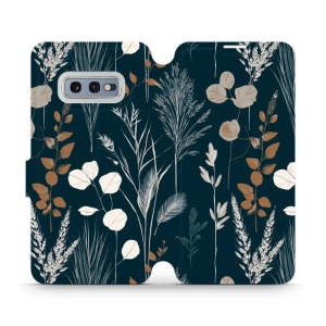 Flip pouzdro na mobil Samsung Galaxy S10e - Mobiwear VB27S, trávy na sytě tyrkysové