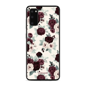 Lesklý kryt na mobil Samsung Galaxy S20 - Mobiwear Glossy GB31G, růže se šalvějí na krémové